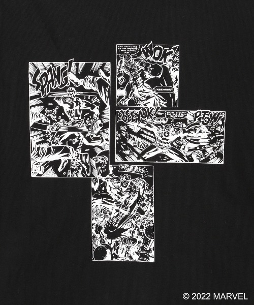 schott（ショット）の「Schott/ショット/SS TEE CAPTAIN AMERICA/キャプテンアメリカ（Tシャツ/カットソー・メンズ・ブラック/ホワイト・XL/M/2XL/L）」の5枚目の写真