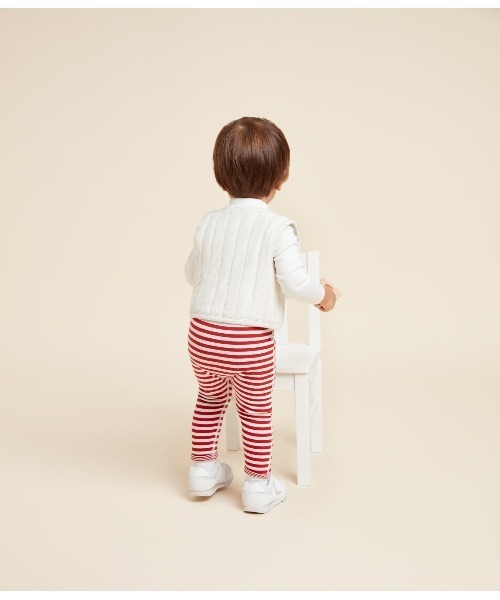 PETIT BATEAU（プチバトー）の「チュビックキルティングベスト（ベスト・キッズ・グレイッシュベージュ・36M/12MONTH/18MONTH/24MONTH）」の9枚目の写真