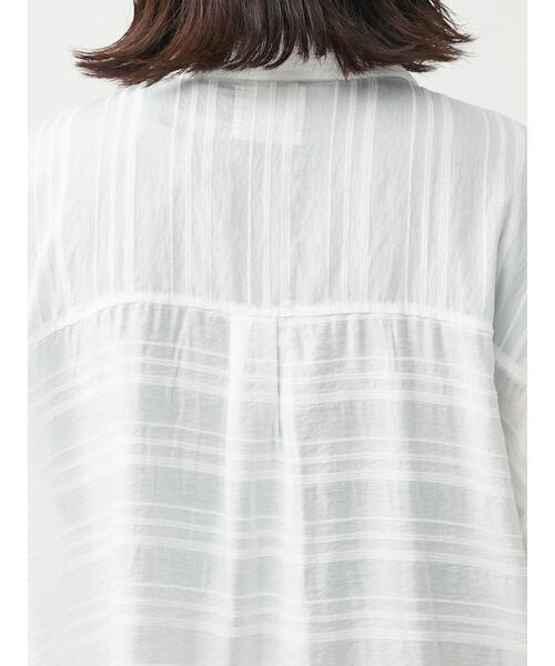 Green　Parks（グリーンパークス）の「シアーオーバーシャツ（シャツ/ブラウス・レディース・ブラック/カーキ/ホワイト系その他2・FREE）」の22枚目の写真