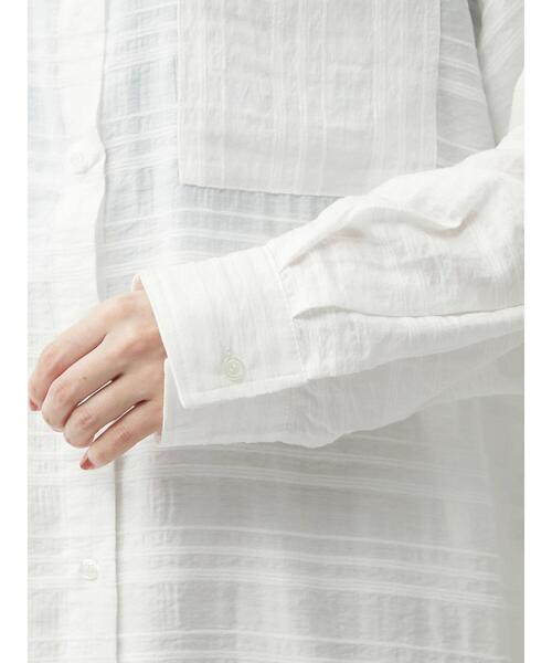 Green　Parks（グリーンパークス）の「シアーオーバーシャツ（シャツ/ブラウス・レディース・ブラック/カーキ/ホワイト系その他2・FREE）」の12枚目の写真