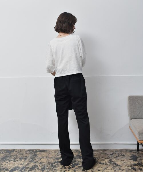 RETRO GIRL（レトロガール）の「袖パフデザインTee（Tシャツ/カットソー・レディース・ホワイト/ブラック/ブラウン/グリーン・FREE）」の8枚目の写真