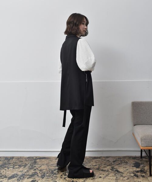 RETRO GIRL（レトロガール）の「袖パフデザインTee（Tシャツ/カットソー・レディース・ホワイト/ブラック/ブラウン/グリーン・FREE）」の10枚目の写真