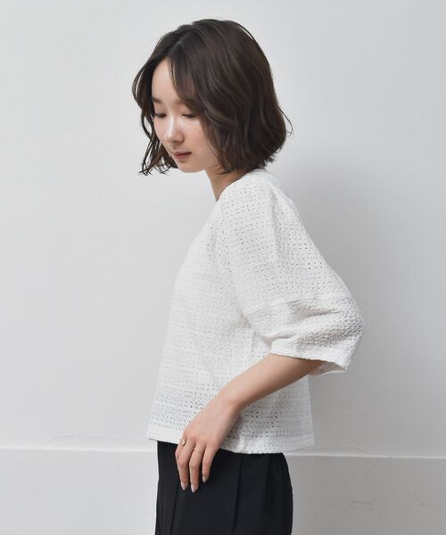 RETRO GIRL（レトロガール）の「袖パフデザインTee（Tシャツ/カットソー・レディース・ホワイト/ブラック/ブラウン/グリーン・FREE）」の12枚目の写真