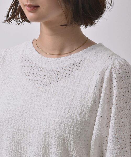 RETRO GIRL（レトロガール）の「袖パフデザインTee（Tシャツ/カットソー・レディース・ホワイト/ブラック/ブラウン/グリーン・FREE）」の14枚目の写真