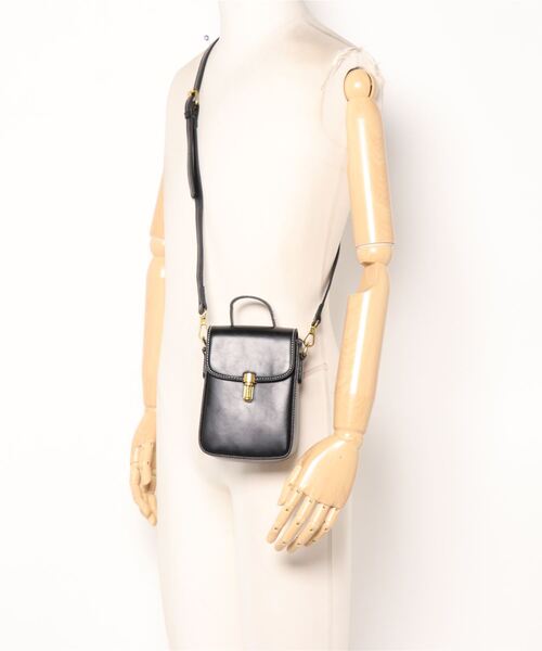 LOPASS（ロパス）の「ミニお財布ショルダー/スマホ入れ（ショルダーバッグ・レディース・ブラック/グリーン/ホワイト/ブラウン/ダークグリーン・FREE）」の17枚目の写真