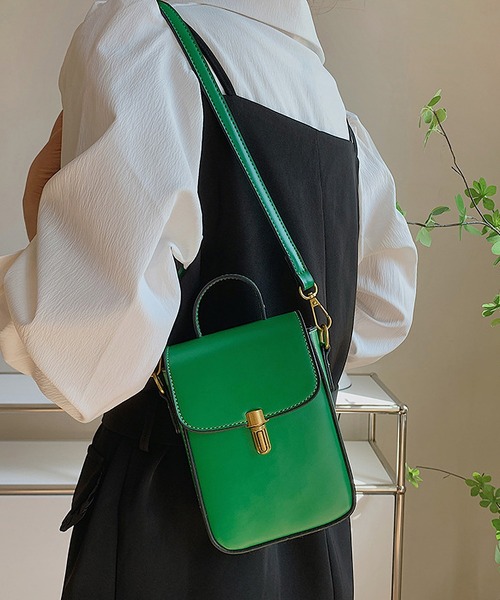 LOPASS（ロパス）の「ミニお財布ショルダー/スマホ入れ（ショルダーバッグ・レディース・ブラック/グリーン/ホワイト/ブラウン/ダークグリーン・FREE）」の5枚目の写真