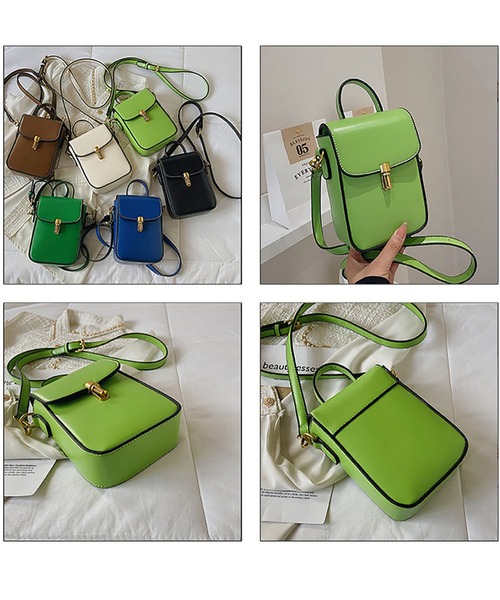 LOPASS（ロパス）の「ミニお財布ショルダー/スマホ入れ（ショルダーバッグ・レディース・ブラック/グリーン/ホワイト/ブラウン/ダークグリーン・FREE）」の10枚目の写真