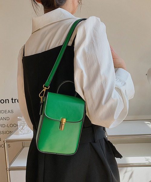 LOPASS（ロパス）の「ミニお財布ショルダー/スマホ入れ（ショルダーバッグ・レディース・ブラック/グリーン/ホワイト/ブラウン/ダークグリーン・FREE）」の18枚目の写真