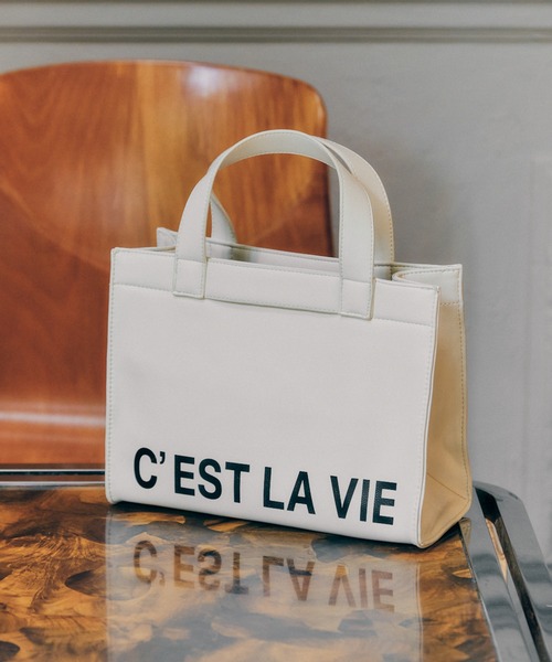 AMERICAN HOLIC（アメリカンホリック）の「マーケットPUミニトートバッグ（トートバッグ・レディース・アイボリー/イエロー・FREE）」の2枚目の写真