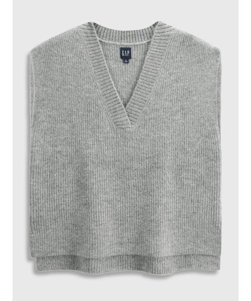 GAP（ギャップ）の「オーバーサイズ Vネック ベストセーター（ベスト・レディース・その他/パープル系その他/グレー/ブルー・M/XXS/XL/L/XS/S）」の6枚目の写真