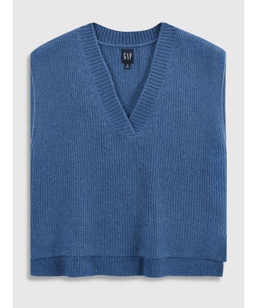 GAP（ギャップ）の「オーバーサイズ Vネック ベストセーター（ベスト・レディース・その他/パープル系その他/グレー/ブルー・M/XXS/XL/L/XS/S）」の8枚目の写真