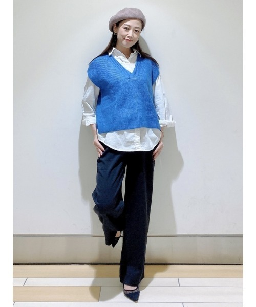 GAP（ギャップ）の「オーバーサイズ Vネック ベストセーター（ベスト・レディース・その他/パープル系その他/グレー/ブルー・M/XXS/XL/L/XS/S）」の19枚目の写真