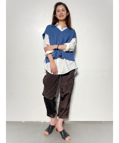 GAP（ギャップ）の「オーバーサイズ Vネック ベストセーター（ベスト・レディース・その他/パープル系その他/グレー/ブルー・M/XXS/XL/L/XS/S）」の20枚目の写真