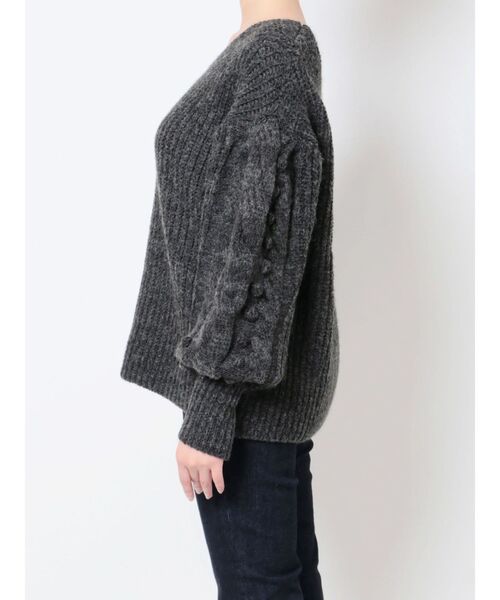 LAGUNAMOON(ラグナムーン)の「ケーブルポップコーンニットプルオーバー(ニット/セーター・レディース・チャコールグレー/ブルー/アイボリー・FREE)」の6枚目の写真