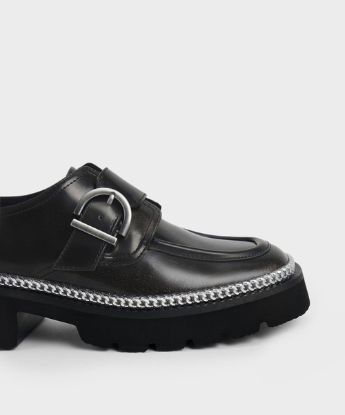CHARLES & KEITH(チャールズ & キース)の「バックルチェーントリム ローファー(ローファー・レディース・ブラック/オフホワイト/ダークグレー/マルチ・22.5cm/23.5cm/25cm/23cm/24.5cm/25.5cm)」の19枚目の写真