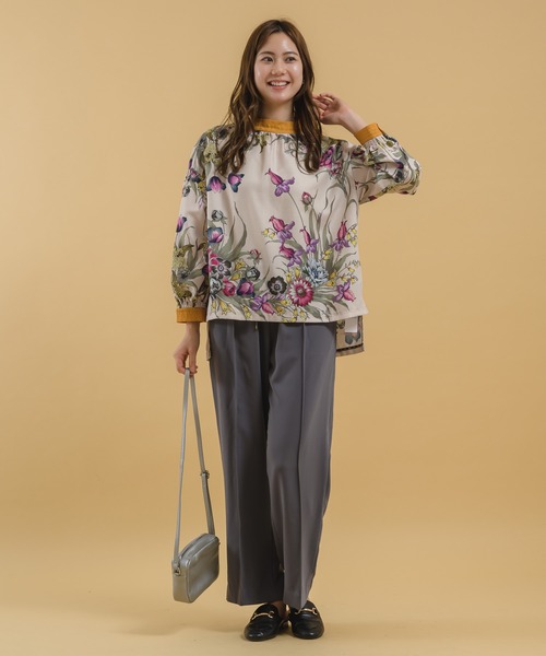 KATHARINE ROSS（キャサリンロス）の「【KATHARINE ROSS】オリジナル オータムスカーフプリントブラウス（シャツ/ブラウス・レディース・マスタード/ブルー・MEDIUM）」の3枚目の写真