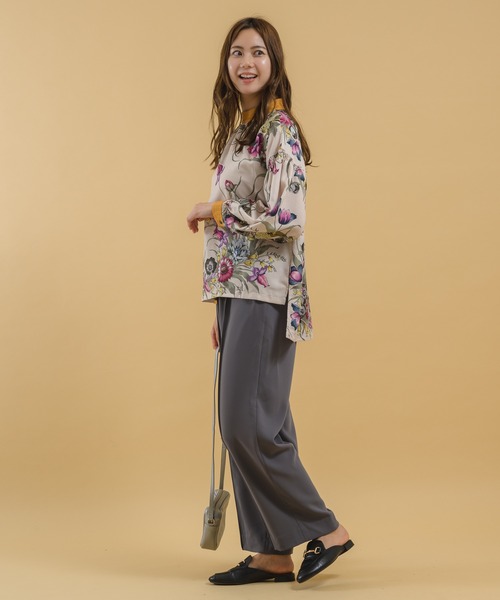 KATHARINE ROSS（キャサリンロス）の「【KATHARINE ROSS】オリジナル オータムスカーフプリントブラウス（シャツ/ブラウス・レディース・マスタード/ブルー・MEDIUM）」の4枚目の写真