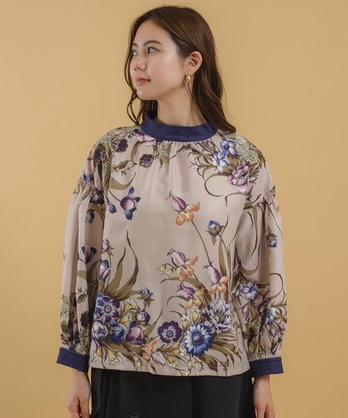 KATHARINE ROSS（キャサリンロス）の「【KATHARINE ROSS】オリジナル オータムスカーフプリントブラウス（シャツ/ブラウス・レディース・マスタード/ブルー・MEDIUM）」の12枚目の写真