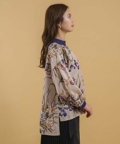 KATHARINE ROSS（キャサリンロス）の「【KATHARINE ROSS】オリジナル オータムスカーフプリントブラウス（シャツ/ブラウス・レディース・マスタード/ブルー・MEDIUM）」の13枚目の写真