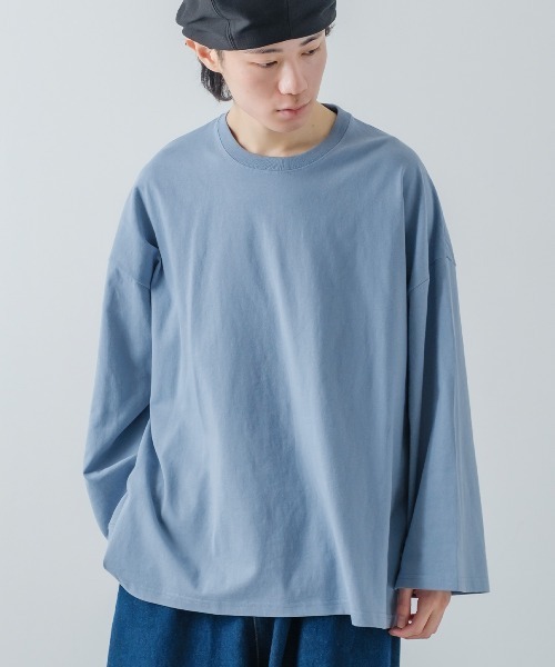 improves（インプローブス）の「USコットン ビッグシルエット ロンT（Tシャツ/カットソー・メンズ・オフホワイト/チャコール/ベージュ/ダークグリーン/ブルー/ブラウン/杢グレー/ブラック/ネイビー/ピンク・LARGE/MEDIUM/X-LARGE）」の9枚目の写真