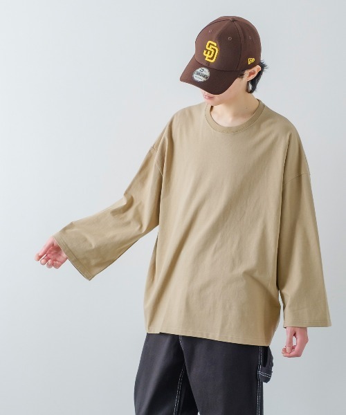 improves（インプローブス）の「USコットン ビッグシルエット ロンT（Tシャツ/カットソー・メンズ・オフホワイト/チャコール/ベージュ/ダークグリーン/ブルー/ブラウン/杢グレー/ブラック/ネイビー/ピンク・LARGE/MEDIUM/X-LARGE）」の22枚目の写真