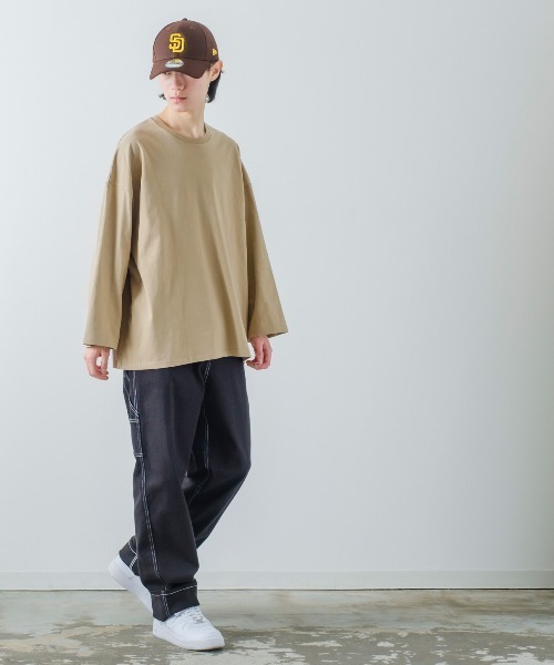 improves（インプローブス）の「USコットン ビッグシルエット ロンT（Tシャツ/カットソー・メンズ・オフホワイト/チャコール/ベージュ/ダークグリーン/ブルー/ブラウン/杢グレー/ブラック/ネイビー/ピンク・LARGE/MEDIUM/X-LARGE）」の15枚目の写真