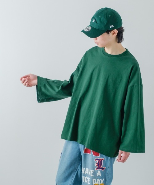 improves（インプローブス）の「USコットン ビッグシルエット ロンT（Tシャツ/カットソー・メンズ・オフホワイト/チャコール/ベージュ/ダークグリーン/ブルー/ブラウン/杢グレー/ブラック/ネイビー/ピンク・LARGE/MEDIUM/X-LARGE）」の19枚目の写真