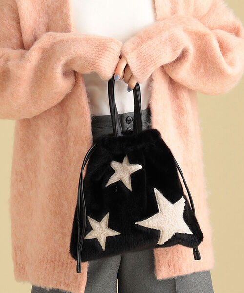 Ray BEAMS（レイビームス）の「CONTROL FREAK × Ray BEAMS / 別注 ファー バッグ（トートバッグ・レディース・グレー/ブラック/ブラウン・ONE SIZE）」の2枚目の写真