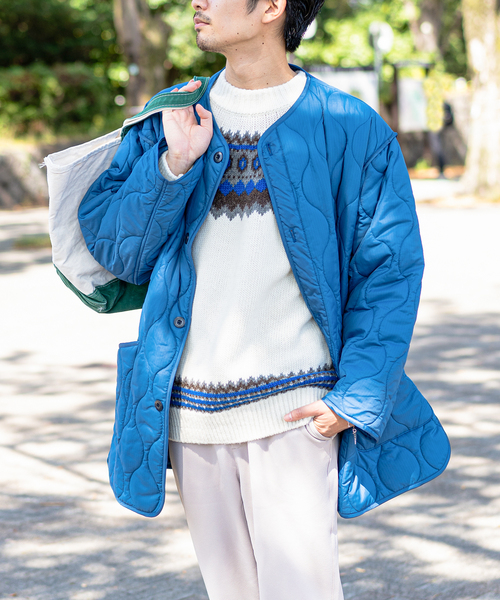 417 EDIFICE（フォーワンセブンエディフィス）の「”軽量”キルティング ライナージャケット（ミリタリージャケット・メンズ・チャコールグレー/ブラック/グレー/カーキ/ブルー系その他・SMALL/MEDIUM/LARGE）」の5枚目の写真