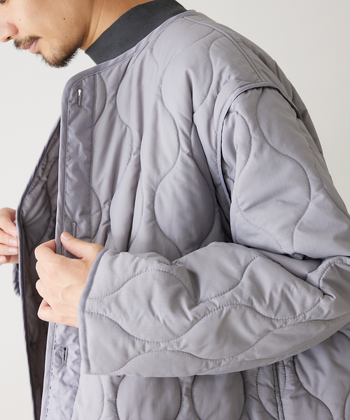 【ルイルイ】キルティングジャケット　グレー 417 EDIFICE（フォーワンセブンエディフィス）の「”軽量”キルティング