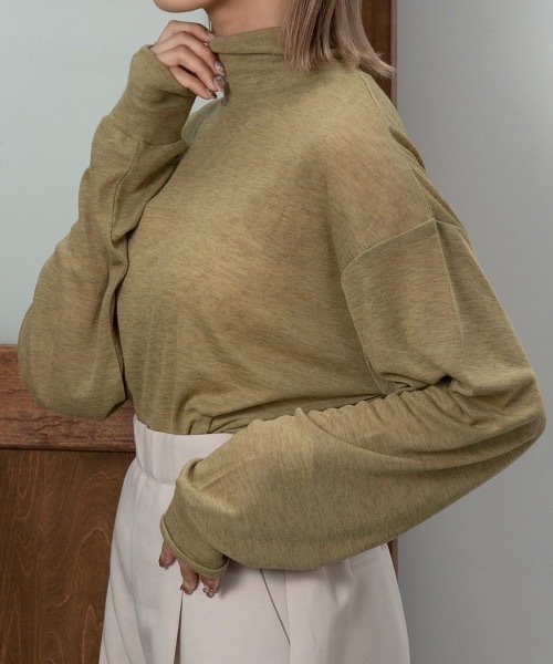 lawgy（ラウジー）の「blend color high neck tops（その他トップス・レディース・ホワイト/ブラウン系その他/グリーン系その他・FREE）」の3枚目の写真