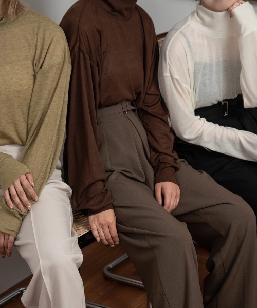 lawgy（ラウジー）の「blend color high neck tops（その他トップス・レディース・ホワイト/ブラウン系その他/グリーン系その他・FREE）」の5枚目の写真