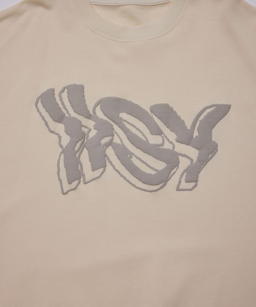iisy（イージー）の「iisy / ディストーションロゴクルーネックスウェット（スウェット・メンズ・ブラック/キナリ/グリーン・M/S/L）」の7枚目の写真