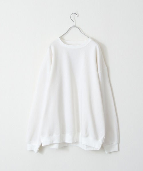 ZIP FIVE（ジップファイブ）の「【ZIP FIVE】【肉厚】 オーバーサイズ 無地/バックロゴプリント/オーバルプリント/ベースボールロゴサガラ刺繍（スウェット・レディース・ダークグリーン系2/パープル/グリーン/アイボリー系/ホワイト系2/ホワイト系5/ホワイト系/アイボリー系2/レッド系2/ホワイト/イエロー系1/ブラウン/ホワイト系その他/チャコール/ブラック系2/ブラック系4/イエロー/ネイビー系/グレー系その他/グレー系2/ネイビー系2/ダークグリーン系/ホワイト系3/ブラック/ブルー系その他/ベージュ/ネイビー/ブルー/ホワイト系4/ブラック系1/杢グレー/オートミール/グレー系1/ネイビー系1/ブルー系/アイボリー系1/レッド/レッド系1/ダークグリーン系1/ブルー系その他2/ブラック系3/カーキ/ブルー系その他3/ホワイト系1/グレー系/グリーン系1/ベージュ系/ダークグリーン/オレンジ系1/ロイヤルブルー/ブラック系/グリーン系/パープル系1/ブラウン系/オレンジ/レッド系/アイボリー・LARGE/MEDIUM/X-LARGE）」の2枚目の写真