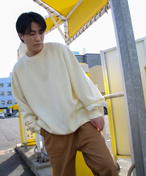 ZIP FIVE（ジップファイブ）の「【ZIP FIVE】【肉厚】 オーバーサイズ 無地/バックロゴプリント/オーバルプリント/ベースボールロゴサガラ刺繍（スウェット・レディース・ダークグリーン系2/パープル/グリーン/アイボリー系/ホワイト系2/ホワイト系5/ホワイト系/アイボリー系2/レッド系2/ホワイト/イエロー系1/ブラウン/ホワイト系その他/チャコール/ブラック系2/ブラック系4/イエロー/ネイビー系/グレー系その他/グレー系2/ネイビー系2/ダークグリーン系/ホワイト系3/ブラック/ブルー系その他/ベージュ/ネイビー/ブルー/ホワイト系4/ブラック系1/杢グレー/オートミール/グレー系1/ネイビー系1/ブルー系/アイボリー系1/レッド/レッド系1/ダークグリーン系1/ブルー系その他2/ブラック系3/カーキ/ブルー系その他3/ホワイト系1/グレー系/グリーン系1/ベージュ系/ダークグリーン/オレンジ系1/ロイヤルブルー/ブラック系/グリーン系/パープル系1/ブラウン系/オレンジ/レッド系/アイボリー・LARGE/MEDIUM/X-LARGE）」の3枚目の写真