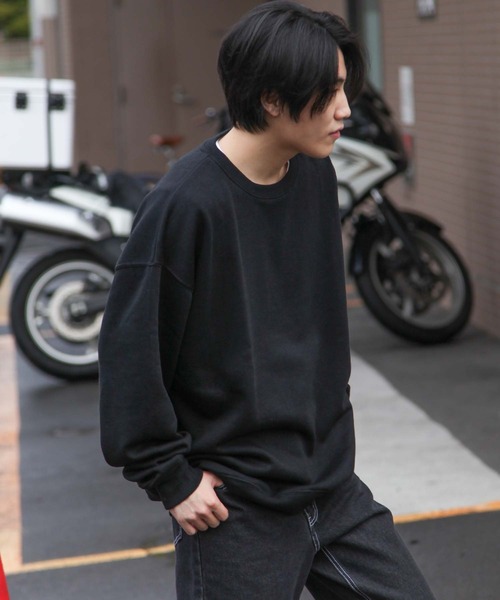 ZIP FIVE（ジップファイブ）の「【ZIP FIVE】【肉厚】 オーバーサイズ 無地/バックロゴプリント/オーバルプリント/ベースボールロゴサガラ刺繍（スウェット・レディース・ダークグリーン系2/パープル/グリーン/アイボリー系/ホワイト系2/ホワイト系5/ホワイト系/アイボリー系2/レッド系2/ホワイト/イエロー系1/ブラウン/ホワイト系その他/チャコール/ブラック系2/ブラック系4/イエロー/ネイビー系/グレー系その他/グレー系2/ネイビー系2/ダークグリーン系/ホワイト系3/ブラック/ブルー系その他/ベージュ/ネイビー/ブルー/ホワイト系4/ブラック系1/杢グレー/オートミール/グレー系1/ネイビー系1/ブルー系/アイボリー系1/レッド/レッド系1/ダークグリーン系1/ブルー系その他2/ブラック系3/カーキ/ブルー系その他3/ホワイト系1/グレー系/グリーン系1/ベージュ系/ダークグリーン/オレンジ系1/ロイヤルブルー/ブラック系/グリーン系/パープル系1/ブラウン系/オレンジ/レッド系/アイボリー・LARGE/MEDIUM/X-LARGE）」の11枚目の写真