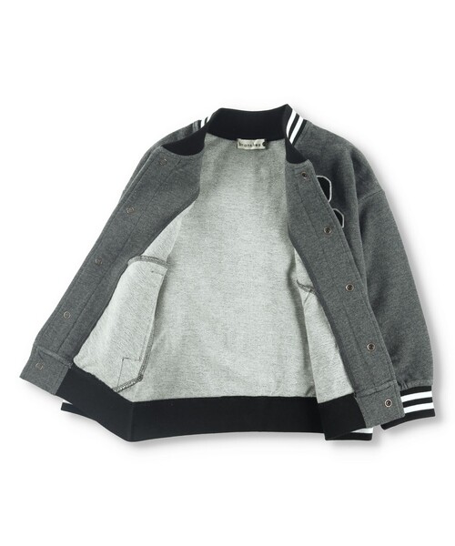 BRANSHES（ブランシェス）の「スタジャン風ジャケット（スタジャン・キッズ・杢グレー・140/120/100/110/150/130/160）」の12枚目の写真