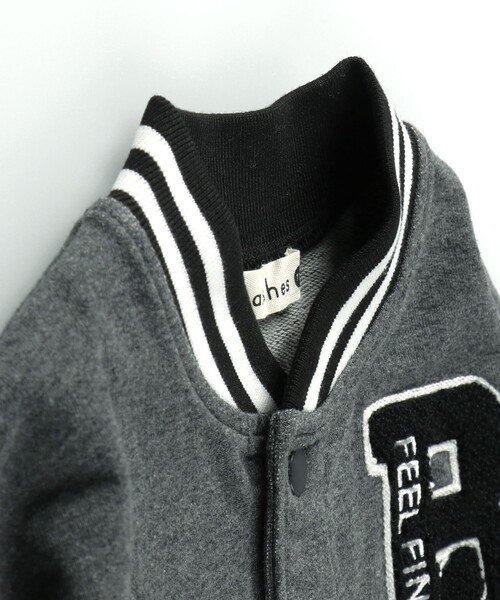 BRANSHES（ブランシェス）の「スタジャン風ジャケット（スタジャン・キッズ・杢グレー・140/120/100/110/150/130/160）」の13枚目の写真