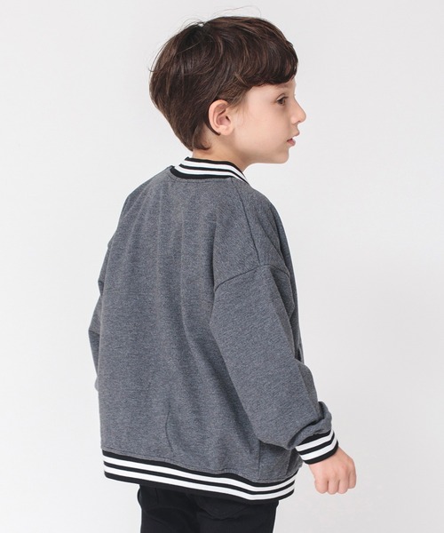 BRANSHES（ブランシェス）の「スタジャン風ジャケット（スタジャン・キッズ・杢グレー・140/120/100/110/150/130/160）」の7枚目の写真