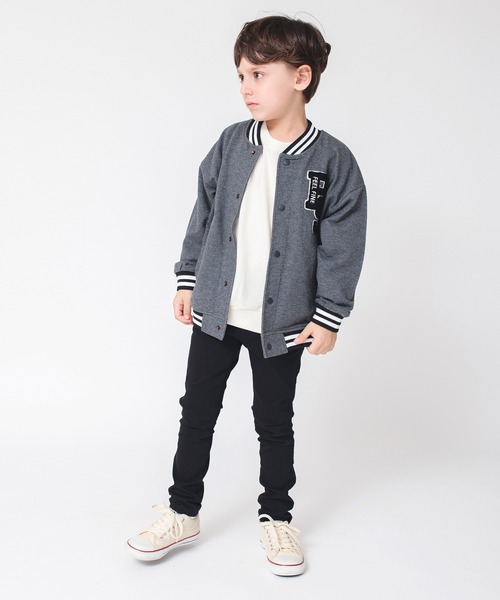 BRANSHES（ブランシェス）の「スタジャン風ジャケット（スタジャン・キッズ・杢グレー・140/120/100/110/150/130/160）」の4枚目の写真