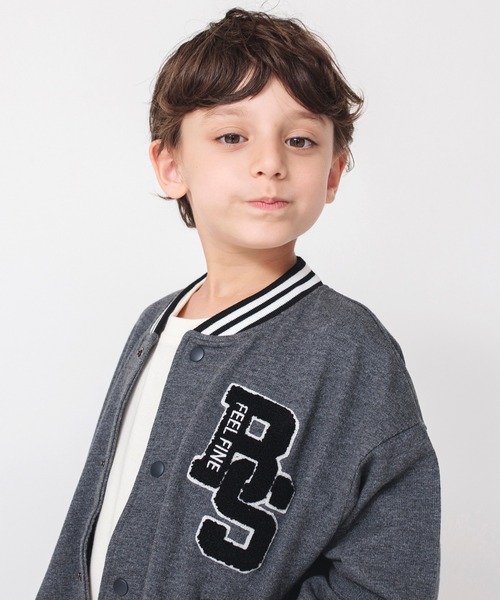 BRANSHES（ブランシェス）の「スタジャン風ジャケット（スタジャン・キッズ・杢グレー・140/120/100/110/150/130/160）」の9枚目の写真