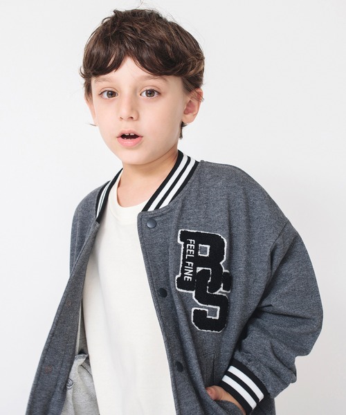 BRANSHES（ブランシェス）の「スタジャン風ジャケット（スタジャン・キッズ・杢グレー・140/120/100/110/150/130/160）」の8枚目の写真