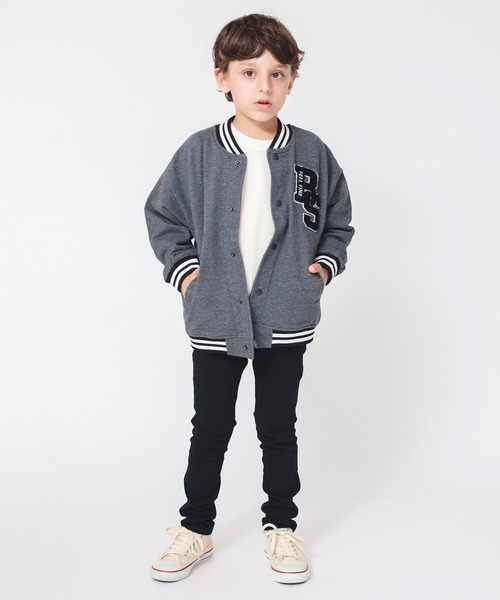 BRANSHES（ブランシェス）の「スタジャン風ジャケット（スタジャン・キッズ・杢グレー・140/120/100/110/150/130/160）」の3枚目の写真