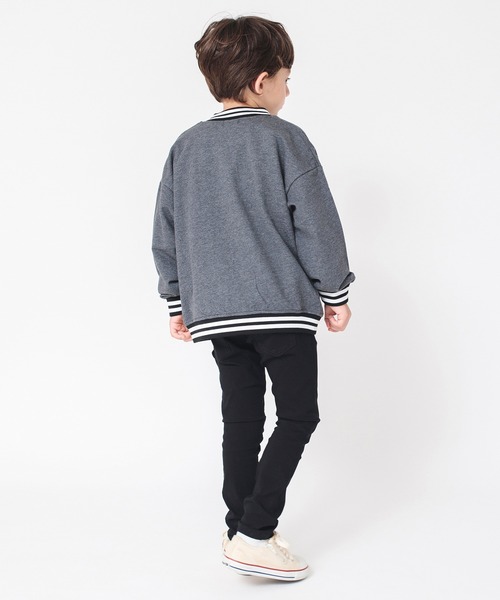 BRANSHES（ブランシェス）の「スタジャン風ジャケット（スタジャン・キッズ・杢グレー・140/120/100/110/150/130/160）」の5枚目の写真