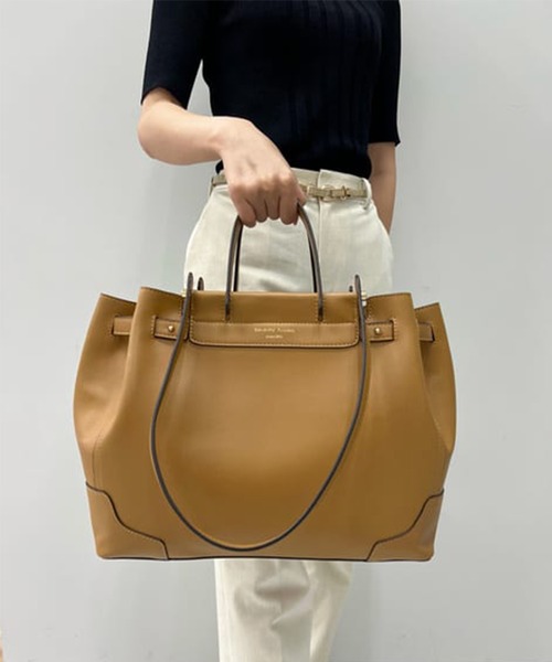 Samantha Thavasa（サマンサタバサ）の「ダブルハンドルトートバッグ（トートバッグ・レディース・カーキ/ブラック/キャメル/ワインレッド・FREE）」の3枚目の写真