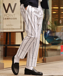 EDIFICE | ◇ワイドストライプ1タックアンクルパンツ(その他パンツ)