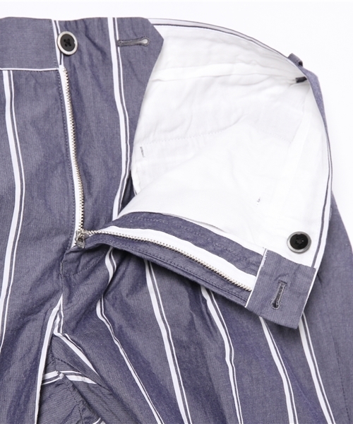 EDIFICE（エディフィス）の「◇ワイドストライプ1タックアンクルパンツ（その他パンツ・メンズ・ホワイト/ネイビー・42/44/46/48）」の10枚目の写真