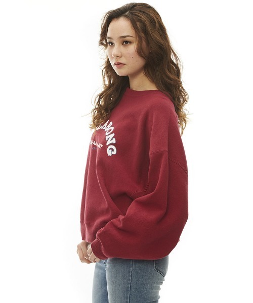 BILLABONG(ビラボン)の「BILLABONG レディース HEAVY BARREL CROPED SWEAT CREW トレーナー 【2022年秋冬モデル】/ビラボンスウェットトレーナー(スウェット・レディース・ブラック/バーガンディー/グレー・MEDIUM/LARGE)」の16枚目の写真