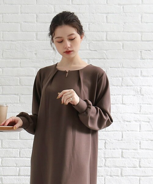 DRESKIP（ドレスキップ）の「◆【上品に着映える！】リラクシーワンピース（ワンピース・レディース・ボルドー/ブラウン系その他/ブラック・04/02/03）」の10枚目の写真