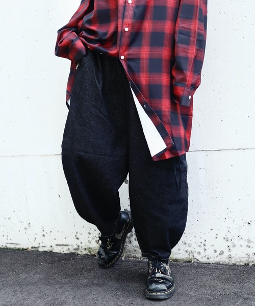 AFYF（エーエフワイエフ）の「AFYFALADIN PANT2/アラジンワイドパンツ（その他パンツ・メンズ・ブラック系その他/ブラック/ブラック系その他2/ブラック系その他5/ブラック系その他7/ブラック系その他6/ブルー系その他2・FREE）」の14枚目の写真